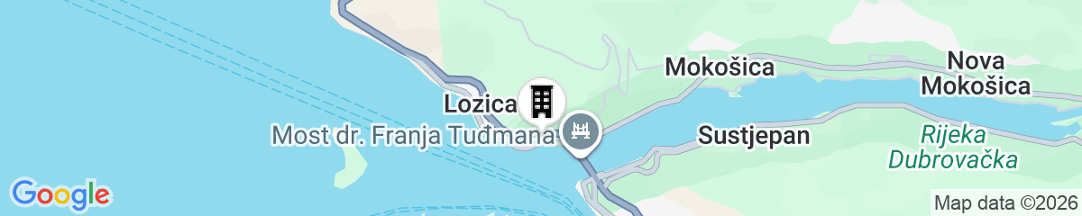 Map for Apartments Lozica
