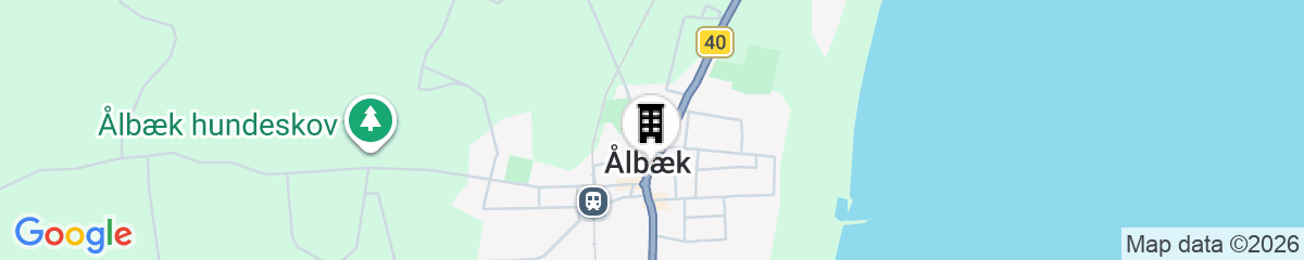 Map for Aalbæk Badehotel