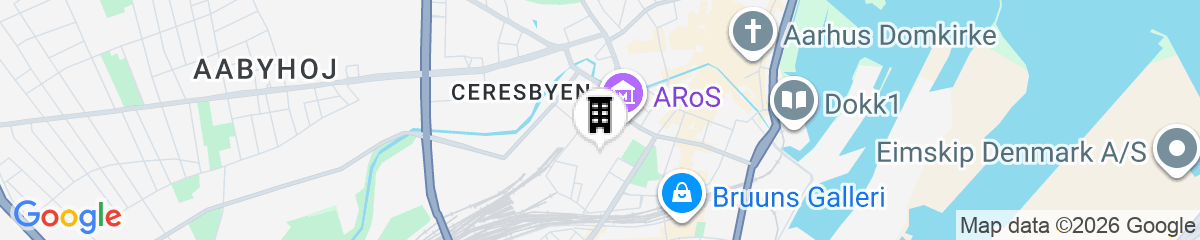 Map for Radisson Blu Scandinavia Hotel, Aarhus