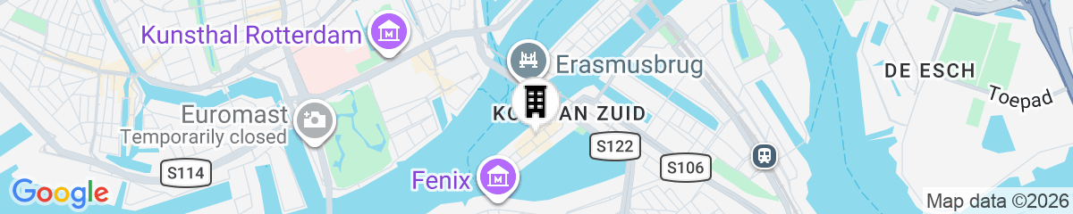 Map for Room Mate Bruno, Rotterdam