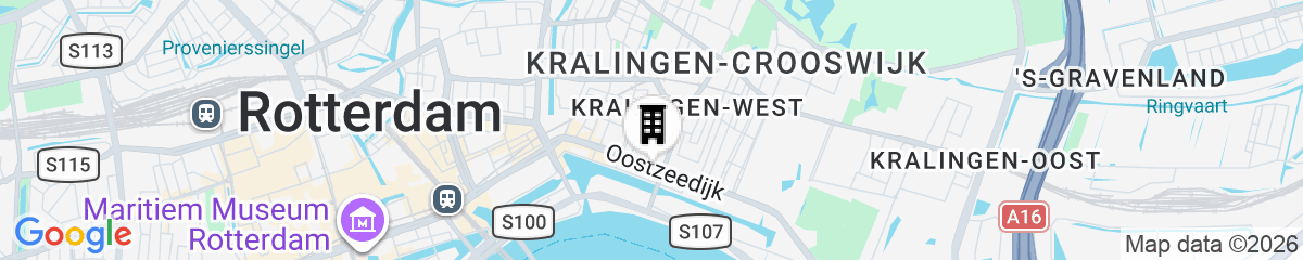 Map for The Social Hub Rotterdam
