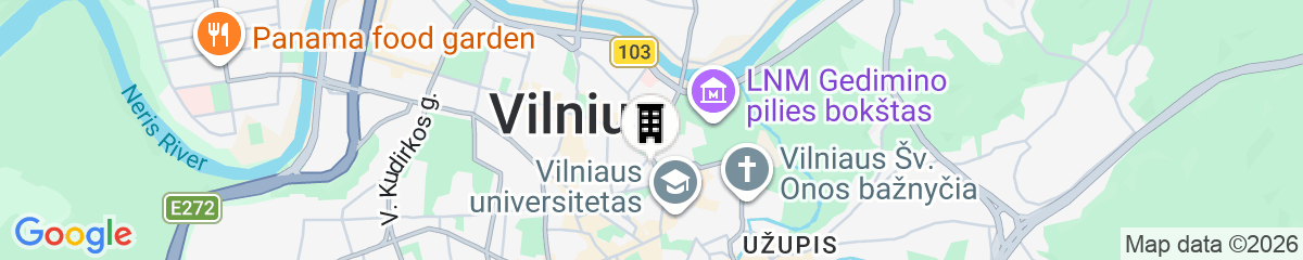 Map for Grand Hotel Vilnius, Curio Collection by Hilton