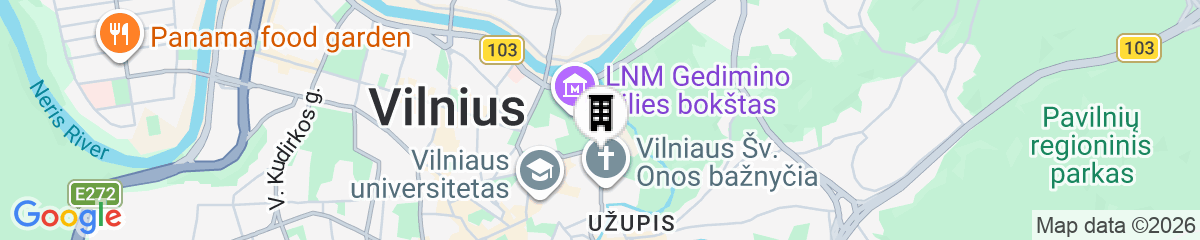 Map for Hotel Vilnia
