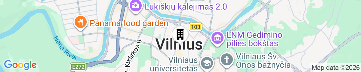 Map for Novotel Vilnius Centre