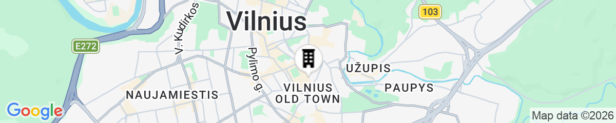 Map for Vilnius Old town apartments