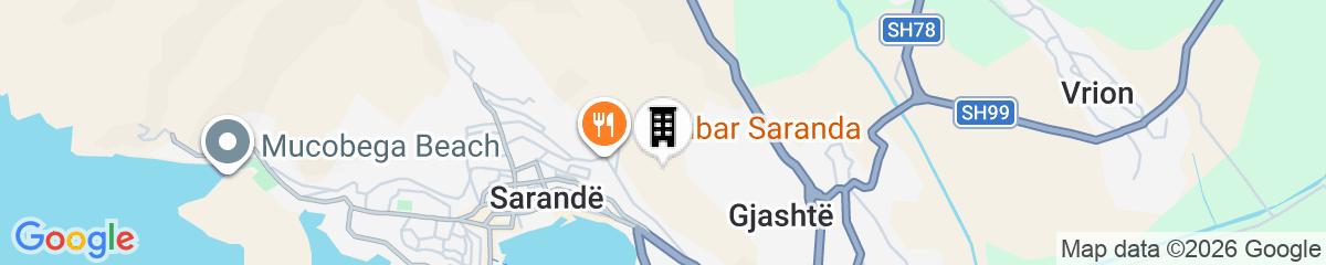 Map for Sunset Shoreline Saranda Hotel
