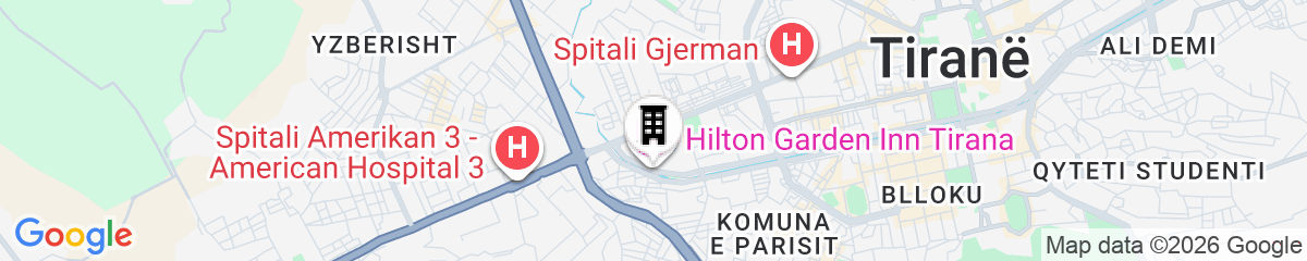 Map for Hilton Garden Inn Tirana