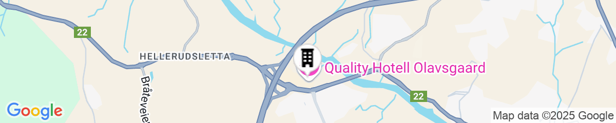 Map for Quality Hotel Olavsgaard