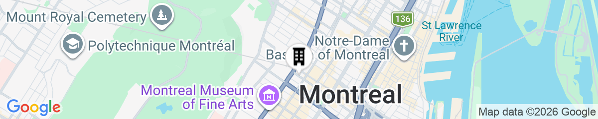 Map for Hotel Le Germain Montreal