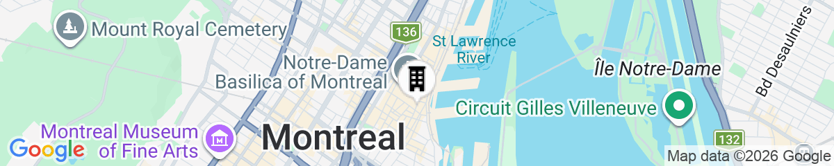 Map for Le Petit Hotel Vieux-Montreal - Saint-Paul