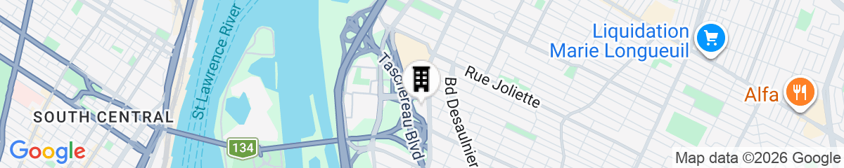 Map for Hôtel Le Dauphin Montréal - Longueuil