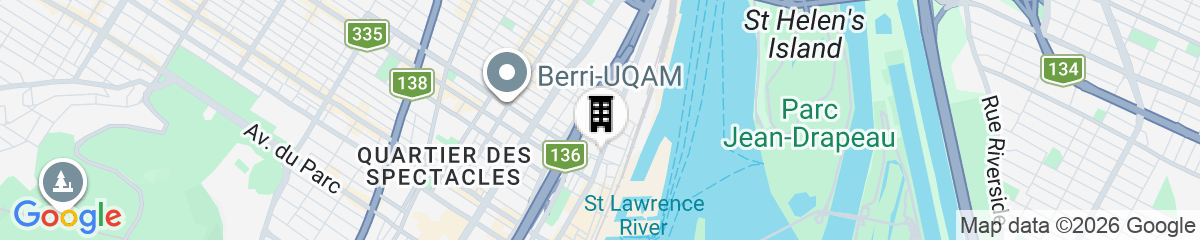 Map for Hyatt Centric Montréal