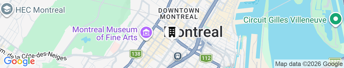 Map for Le Centre Sheraton Montreal Hotel