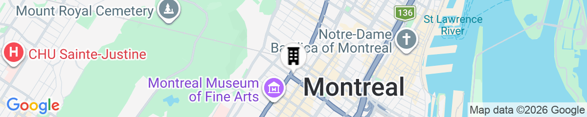 Map for Hotel Omni Mont-Royal