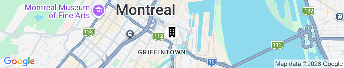 Map for Hôtel Alt Montréal