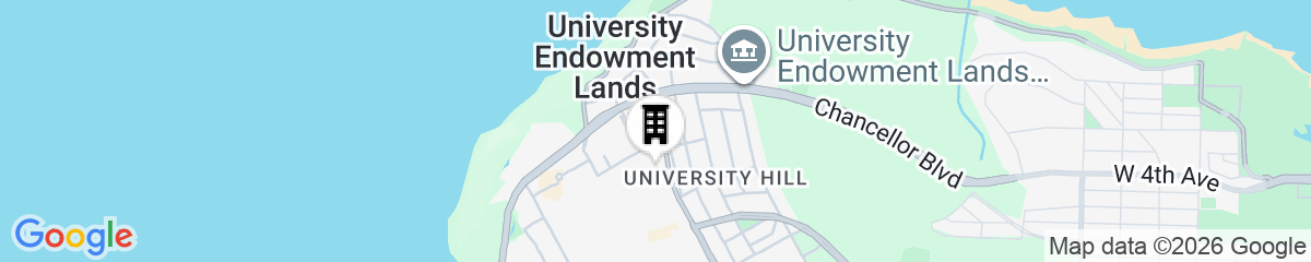 Map for West Coast Suites at UBC