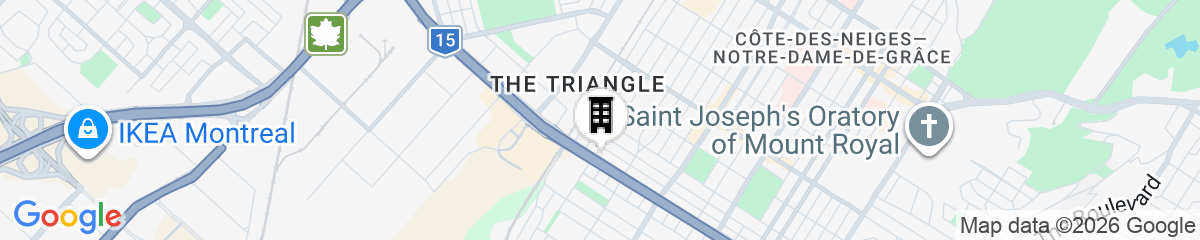 Map for Residence Inn by Marriott Montreal Midtown