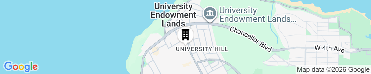 Map for Gage Suites at UBC