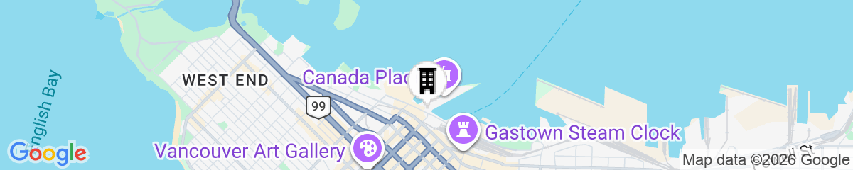 Map for Pan Pacific Vancouver