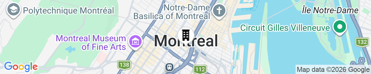 Map for Hotel Bonaventure Montreal