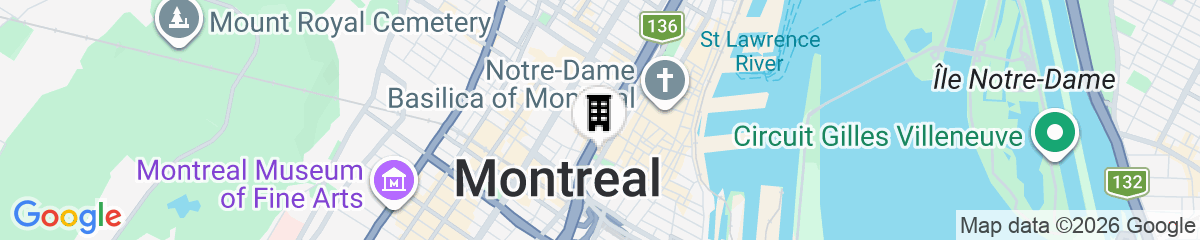 Map for W Montreal