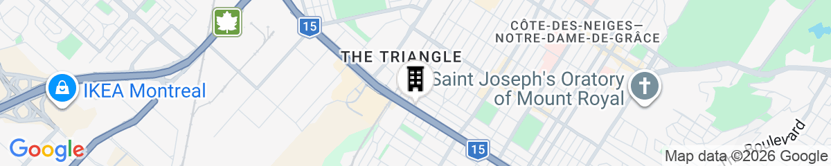 Map for Courtyard by Marriott Montreal Midtown