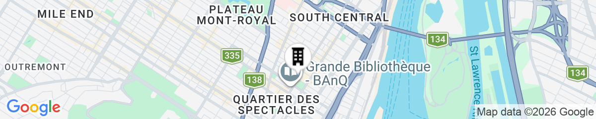 Map for Tru by Hilton Montreal centre-ville