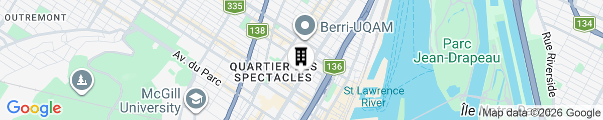 Map for Hotel Saint-Laurent Montreal