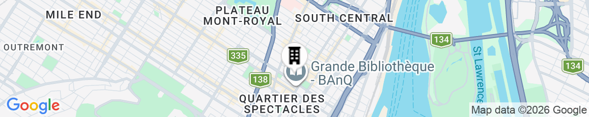 Map for Quality Inn Centre-Ville