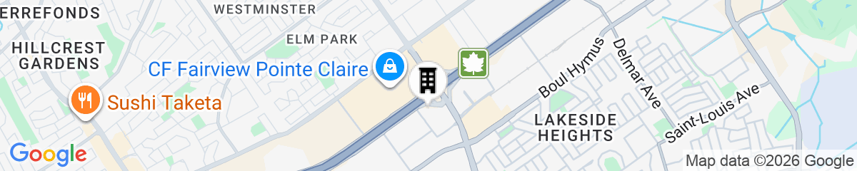 Map for DoubleTree by Hilton Pointe Claire Montreal Airport West