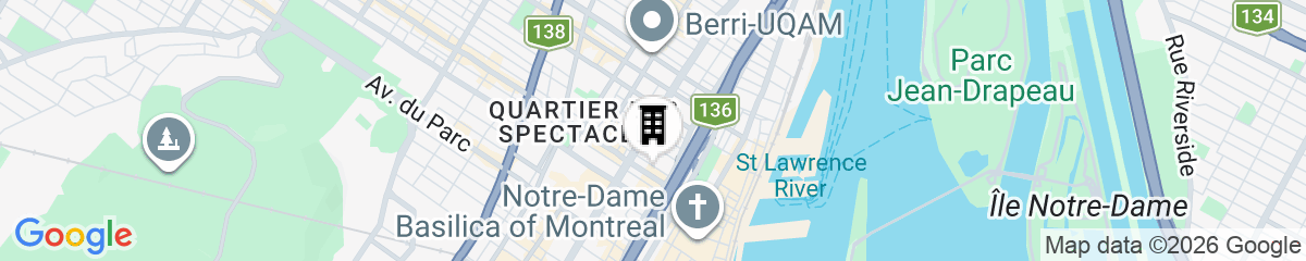 Map for Rozenhaus Hotel Montreal