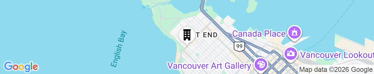 Map for English Bay Hotel