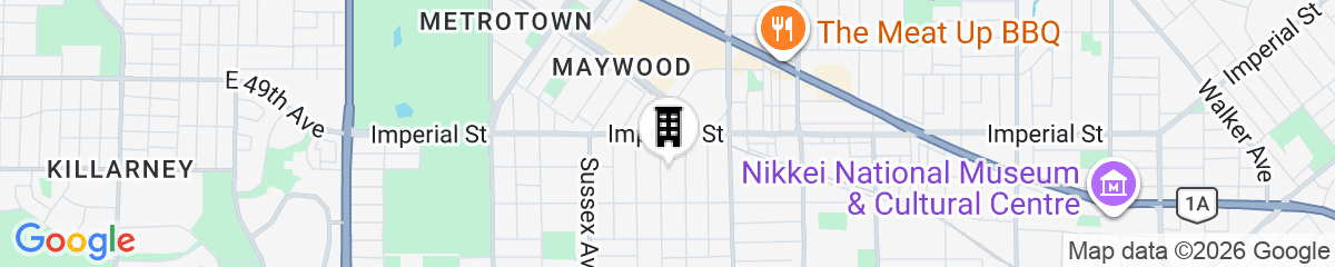 Map for Vancouver Backpacker House 