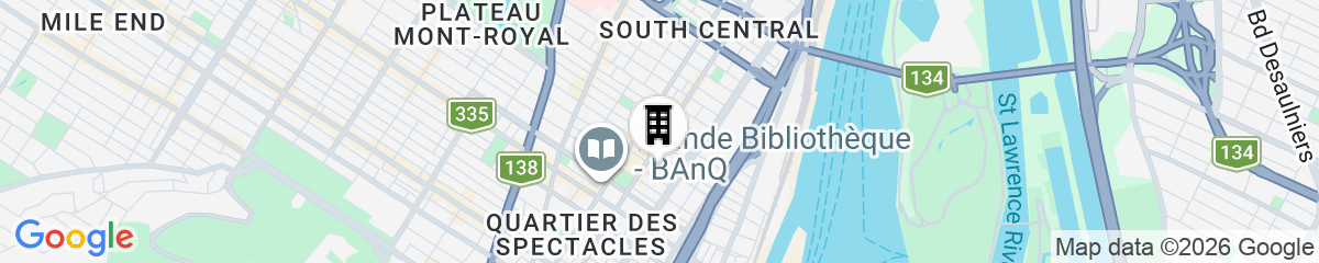 Map for M Montreal - Hostel