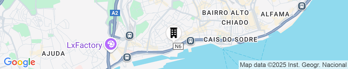 Map for As Janelas Verdes Inn, a Lisbon Heritage Collection