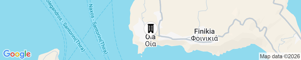 Map for Central Oia Hostel