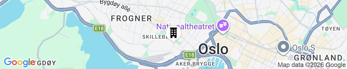 Map for The APARTMENTS Company - Frogner