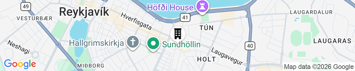 Map for Miðgarður by Center Hotels