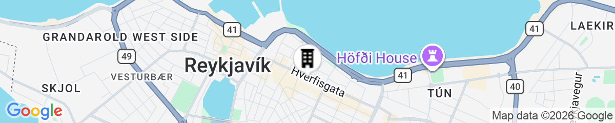 Map for CityHub Reykjavik