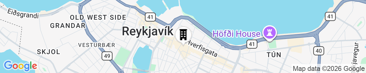 Map for Center Hotels Skjaldbreið
