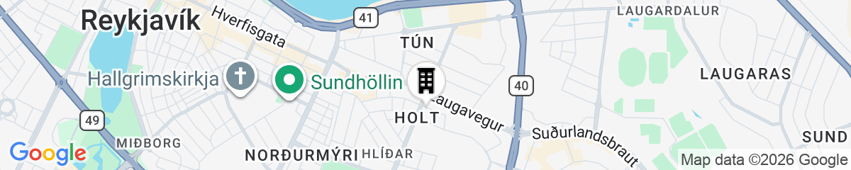 Map for Alva Hotel Brautarholt