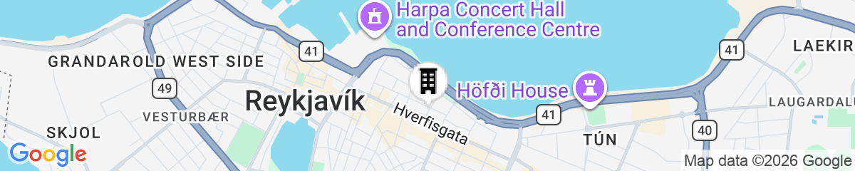Map for The Swan House by Heimaleiga