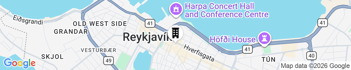 Map for Ice Apartments Reykjavik by Heimaleiga