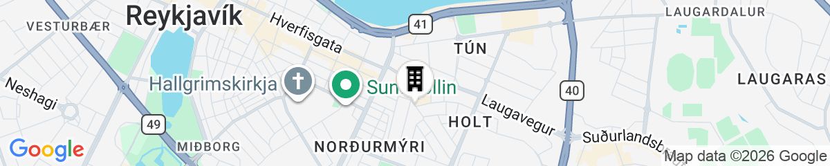 Map for B2 Apartments by Heimaleiga
