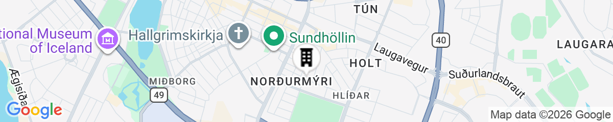 Map for ODDSSON Downtown Hotel