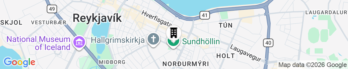 Map for Saga Studios by Heimaleiga