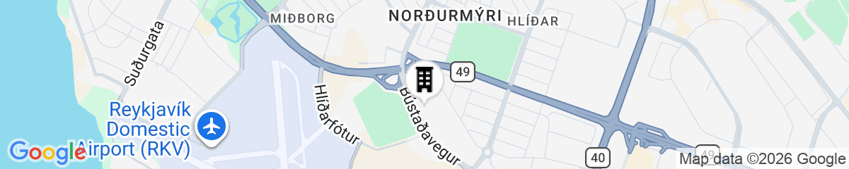 Map for Bus Hostel Reykjavik