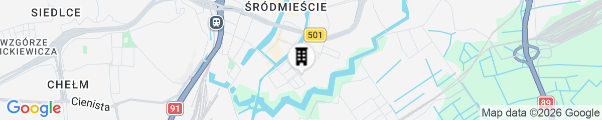 Map for Dwor Uphagena Arche Gdańsk