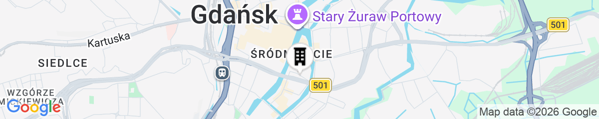 Map for Grano Hotel**** Gdańsk Old Town