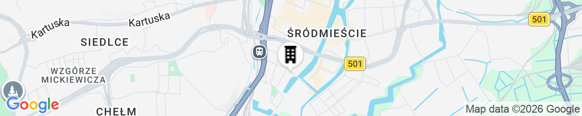 Map for Grano Hotel**** Gdańsk Riverside